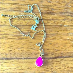 Faceted Teardrop Pendent Necklace